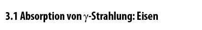 Absorption von Gamma-Strahlung